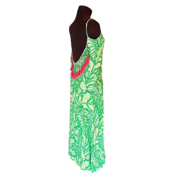 Lilly Pulitzer Allair Maxi Beach Dress Toucan Green Coca Loca Womens Size XXS - Picture 12 of 15